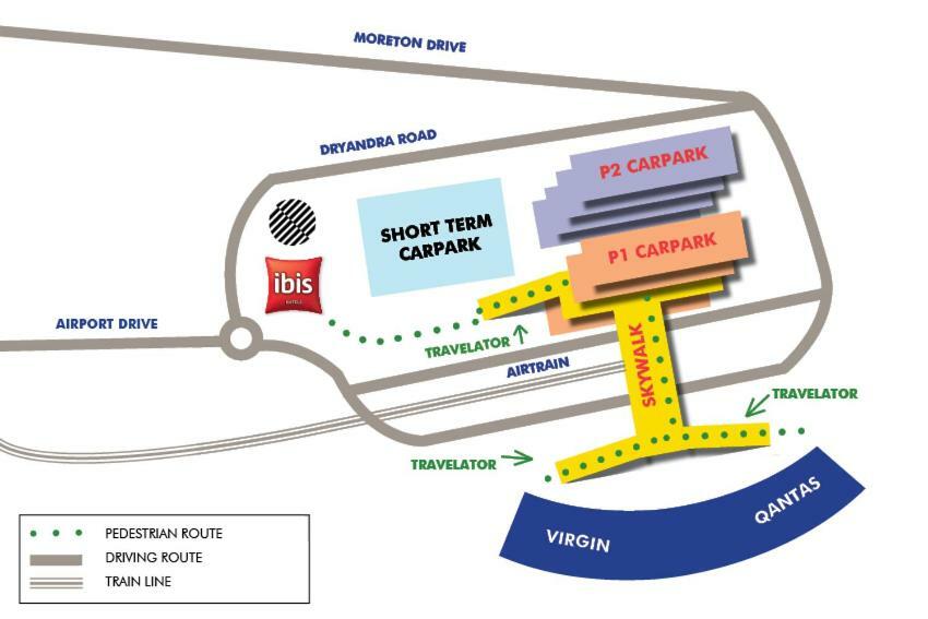 Готель Pullman Brisbane Airport Екстер'єр фото Map of the terminal